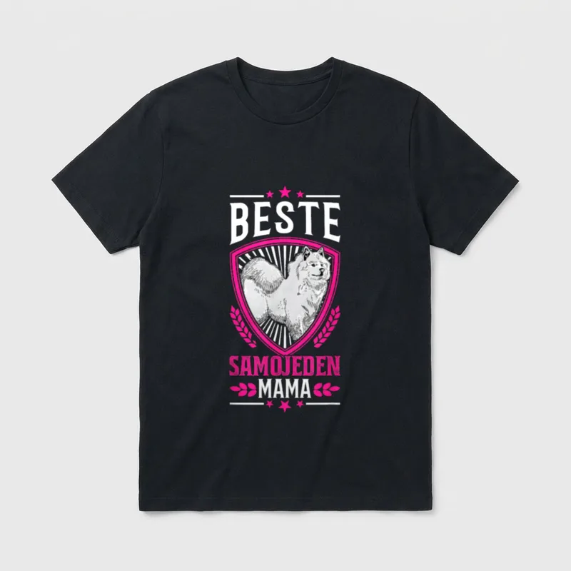 Beste Samojeden Mama Schlittenhund T-Shirt – Klassisches T-Shirt in Schwarz