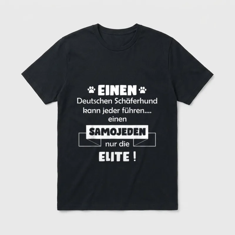 Samojeden Samojede Hund T-Shirt – Klassisches T-Shirt in Schwarz