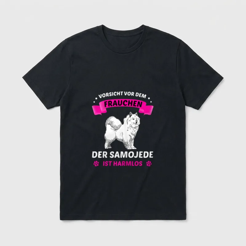 Samojede Hund Frauchen Hundebesitzerin T-Shirt – Klassisches T-Shirt in Schwarz