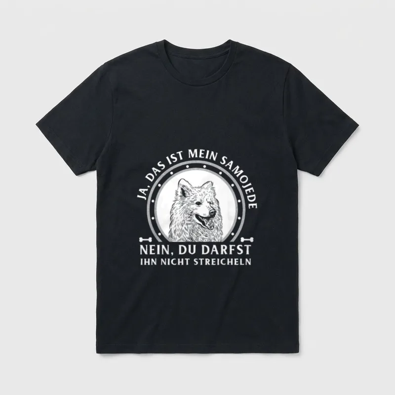 Ja das ist mein Samojede T-Shirt – Klassisches T-Shirt in Schwarz