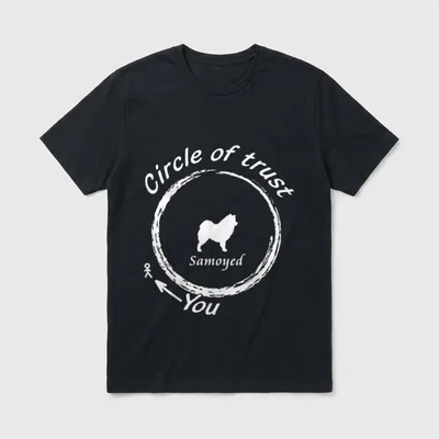 Samojede Samojede Circle of T-Shirt – Klassisches T-Shirt in Schwarz