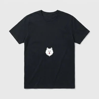 Niedliches flauschiges Samojede-Lächeln T-Shirt – Klassisches T-Shirt in Schwarz