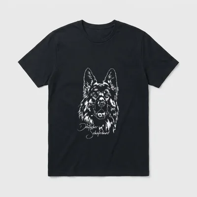 Deutscher Schäferhund langhaar Hund T-Shirt – Klassisches T-Shirt in Schwarz
