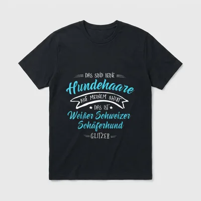 Weißer Schweizer Schäferhund Design T-Shirt – Klassisches T-Shirt in Schwarz
