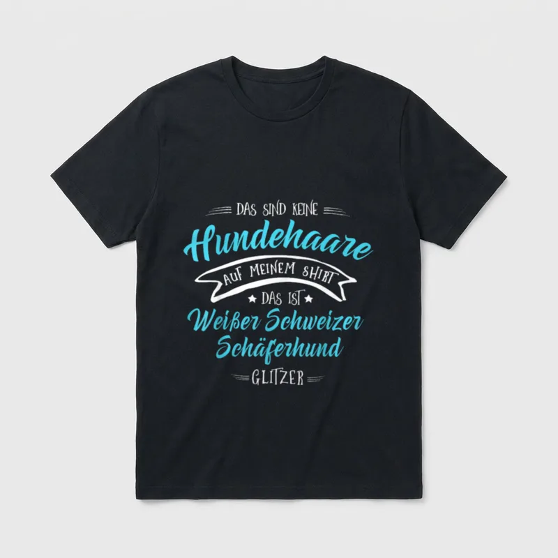 Weißer Schweizer Schäferhund Design T-Shirt – Klassisches T-Shirt in Schwarz