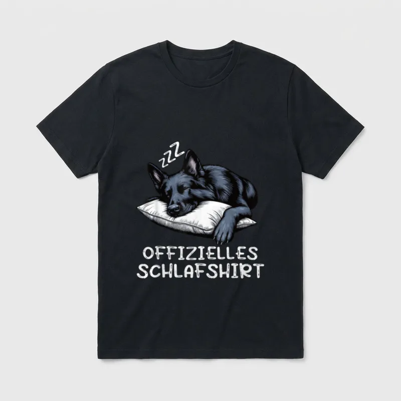Offizielles Schlafshirt Schwarzer Schäferhund T-Shirt – Klassisches T-Shirt in Schwarz