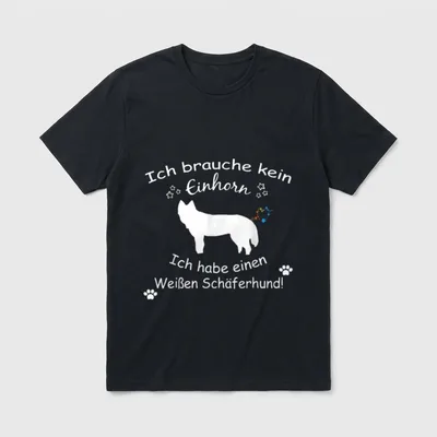 Weißer Schäferhund Weißer Schäferhund Hund T-Shirt – Klassisches T-Shirt in Schwarz