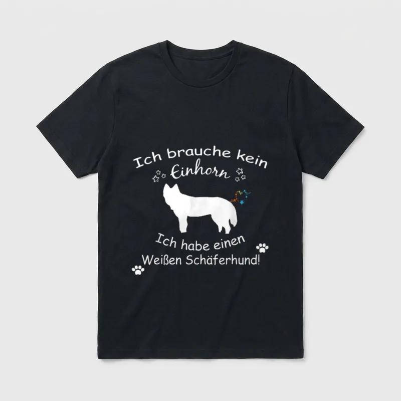 Weißer Schäferhund Weißer Schäferhund Hund T-Shirt – Klassisches T-Shirt in Schwarz
