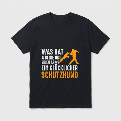 Schutzhund Schäferhund Lustiger Spruch T-Shirt – Klassisches T-Shirt in Schwarz
