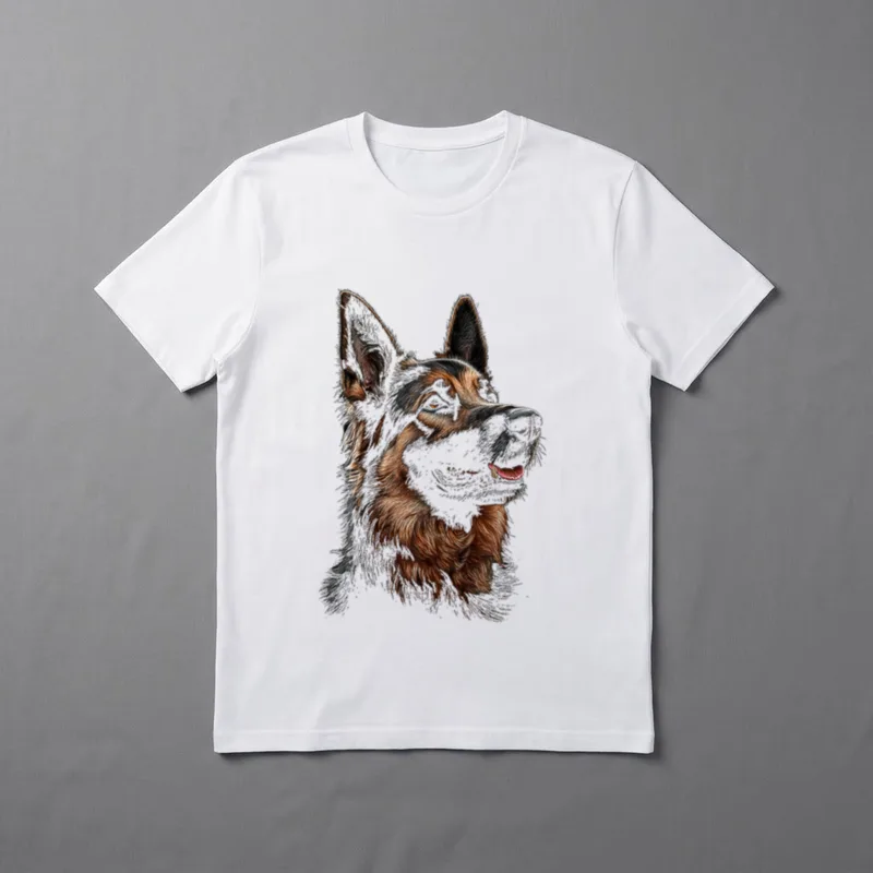 Deutscher Schäferhund Hundemotiv Haustier T-Shirt – Klassisches T-Shirt in Schwarz