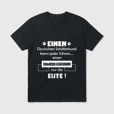 Schwarzer Schäferhund Schwarzer Schäferhund T-Shirt – Klassisches T-Shirt in Schwarz