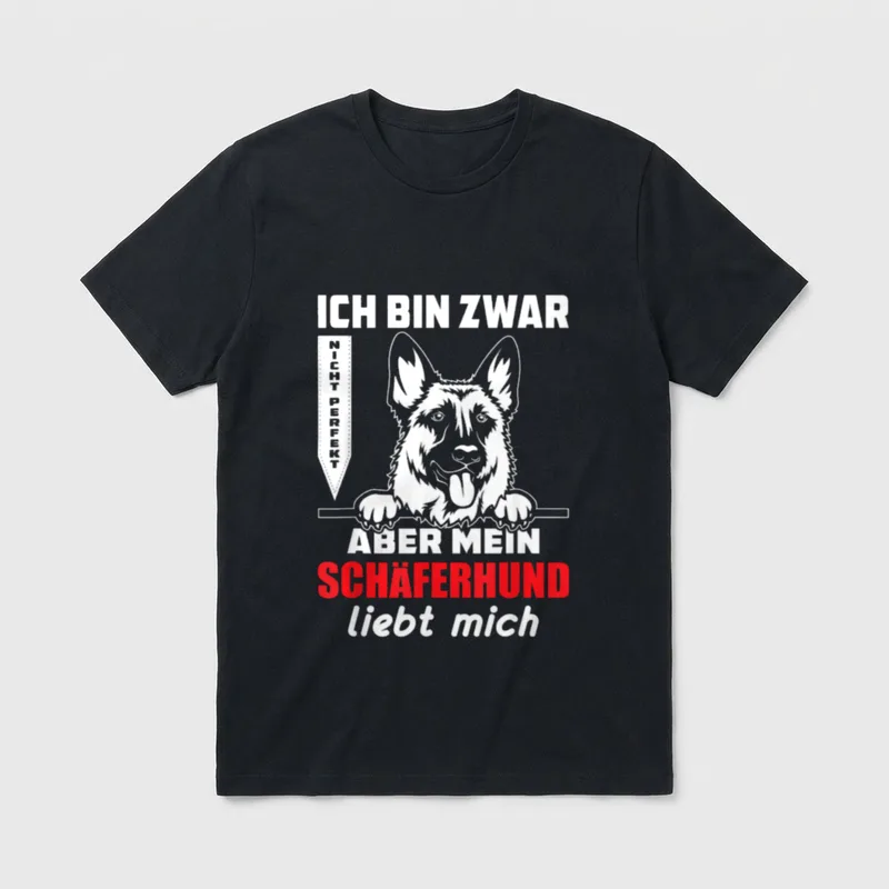 Deutscher Schäferhund Spruch Schäferhund T-Shirt – Klassisches T-Shirt in Schwarz