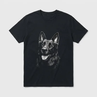 Deutscher Schäferhund Grafik Haustier Kunst T-Shirt – Klassisches T-Shirt in Schwarz