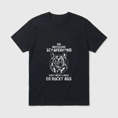 Deutscher Schäferhund rückt T-Shirt – Klassisches T-Shirt in Schwarz