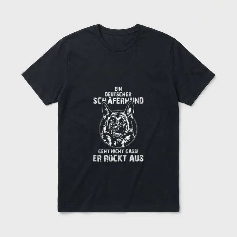 Deutscher Schäferhund rückt T-Shirt – Klassisches T-Shirt in Schwarz
