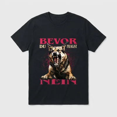 Schäferhund Bevor du fragst T-Shirt – Klassisches T-Shirt in Schwarz