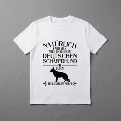 Natürlich kann man auch T-Shirt – Klassisches T-Shirt in Schwarz