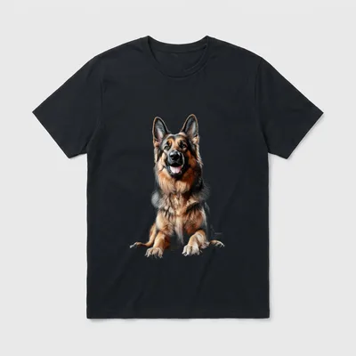 Deutscher Schäferhund Motiv Haustier T-Shirt – Klassisches T-Shirt in Schwarz