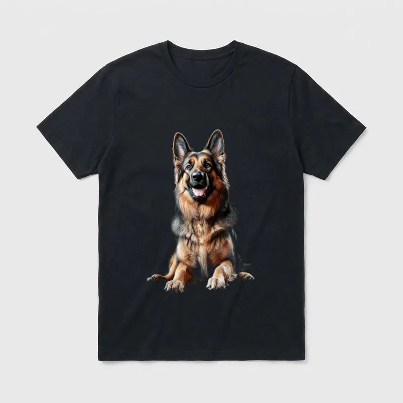 Deutscher Schäferhund Motiv Haustier T-Shirt – Klassisches T-Shirt in Schwarz