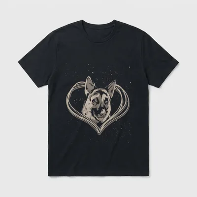 Herz Deutscher Schäferhund T-Shirt – Klassisches T-Shirt in Schwarz