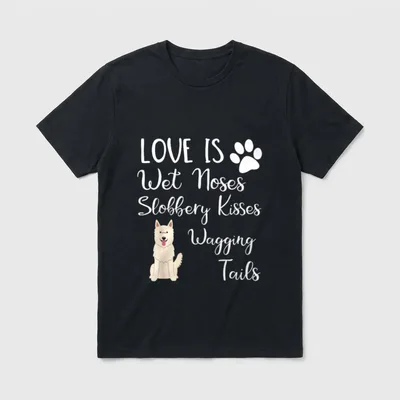 I love my weiß T-Shirt – Klassisches T-Shirt in Schwarz