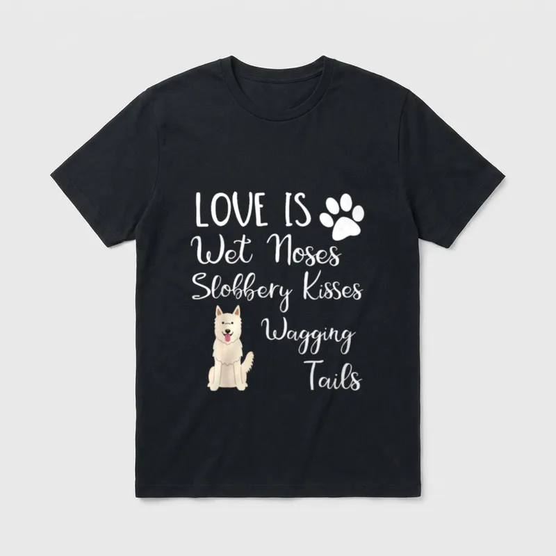I love my weiß T-Shirt – Klassisches T-Shirt in Schwarz