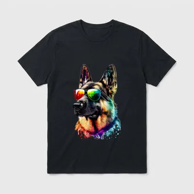 Deutscher Schäferhund T-Shirt 0081 – Klassisches T-Shirt in Schwarz