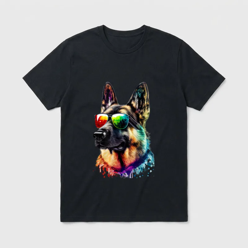 Deutscher Schäferhund T-Shirt 0081 – Klassisches T-Shirt in Schwarz