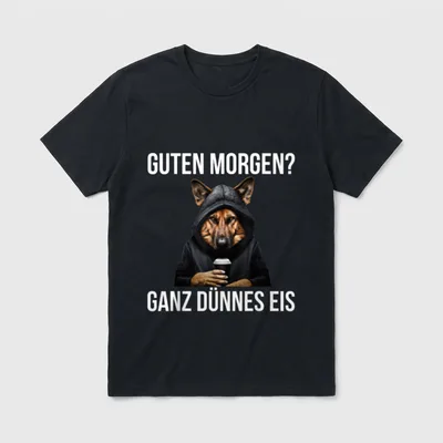 Deutscher Schäferhund Kaffee Guten T-Shirt – Klassisches T-Shirt in Schwarz