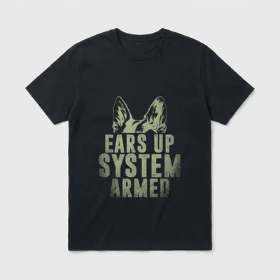 Bewaffnetes System Hund Deutscher T-Shirt – Klassisches T-Shirt in Schwarz