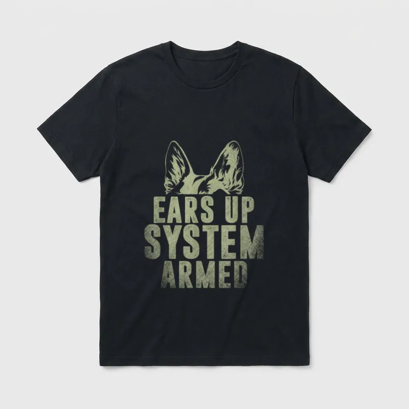 Bewaffnetes System Hund Deutscher T-Shirt – Klassisches T-Shirt in Schwarz