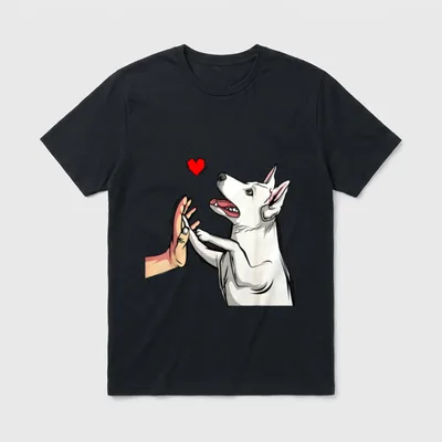 Weißer Schäferhund Schweizer Schäferhund T-Shirt – Klassisches T-Shirt in Schwarz