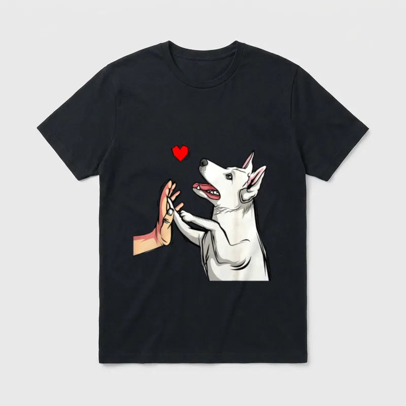 Weißer Schäferhund Schweizer Schäferhund T-Shirt – Klassisches T-Shirt in Schwarz
