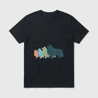 Silhouette für Hunde Mutter T-Shirt – Klassisches T-Shirt in Schwarz