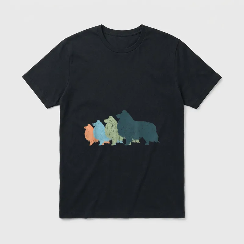 Silhouette für Hunde Mutter T-Shirt – Klassisches T-Shirt in Schwarz