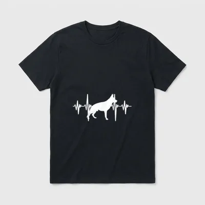 Hundebesitzer Herzschlag EKG T-Shirt – Klassisches T-Shirt in Schwarz