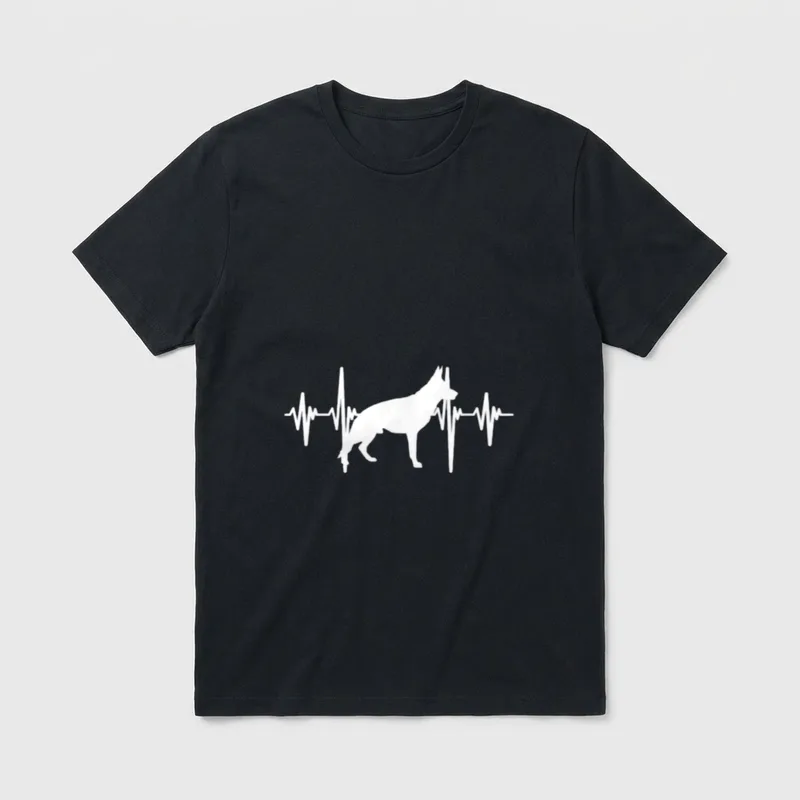 Hundebesitzer Herzschlag EKG T-Shirt – Klassisches T-Shirt in Schwarz