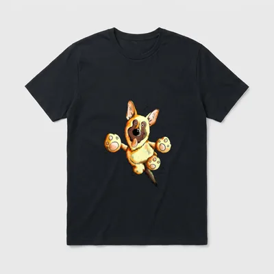 Witziger Deutscher Schäferhund I T-Shirt – Klassisches T-Shirt in Schwarz