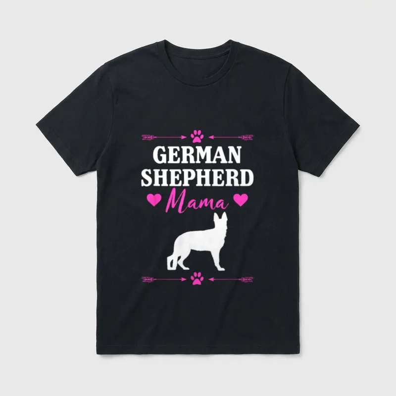 Deutsche Schäferhund Mama Deutscher T-Shirt – Klassisches T-Shirt in Schwarz
