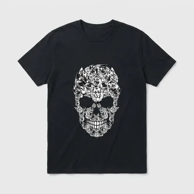 Schäferhund Totenkopf Halloween I T-Shirt – Klassisches T-Shirt in Schwarz