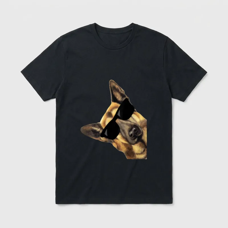 Lustiger Deutscher Schäferhund T-Shirt – Klassisches T-Shirt in Schwarz