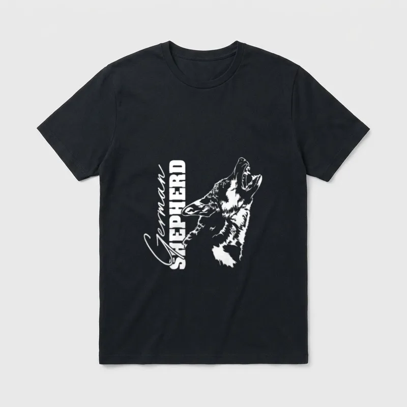 German Shepherd Hundesport Hundeportrait T-Shirt – Klassisches T-Shirt in Schwarz