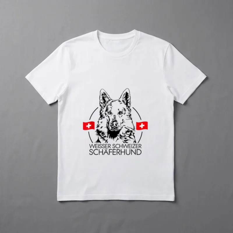 Weisser Schweizer Schäferhund Hund T-Shirt – Klassisches T-Shirt in Schwarz