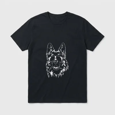 Lustiger Deutscher Schäferhund cool T-Shirt – Klassisches T-Shirt in Schwarz