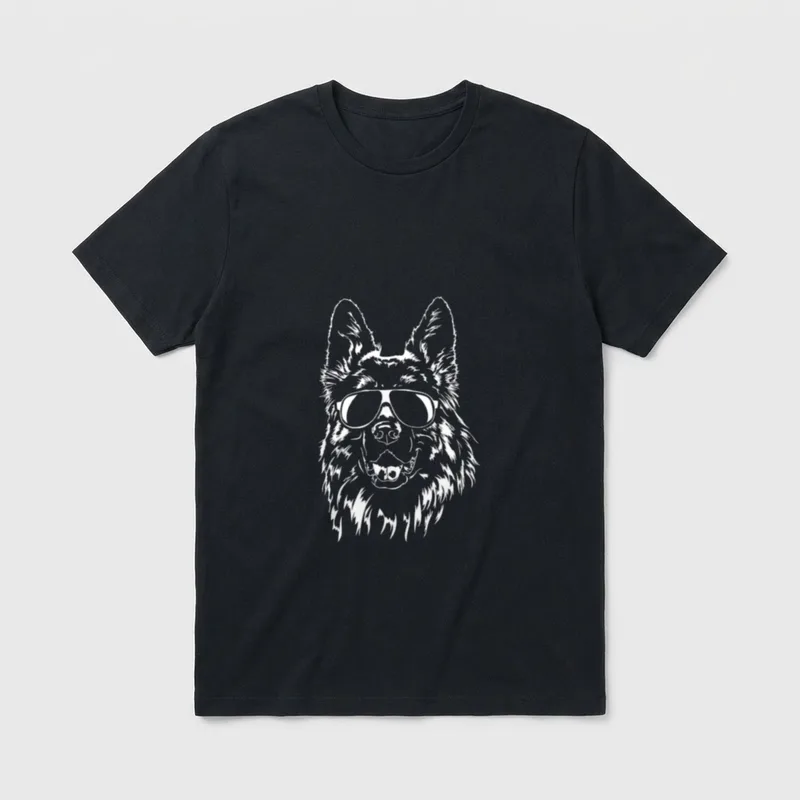 Lustiger Deutscher Schäferhund cool T-Shirt – Klassisches T-Shirt in Schwarz