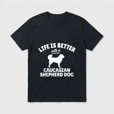 Caucasian Ovtcharka Schäferhundes Hund T-Shirt – Klassisches T-Shirt in Schwarz