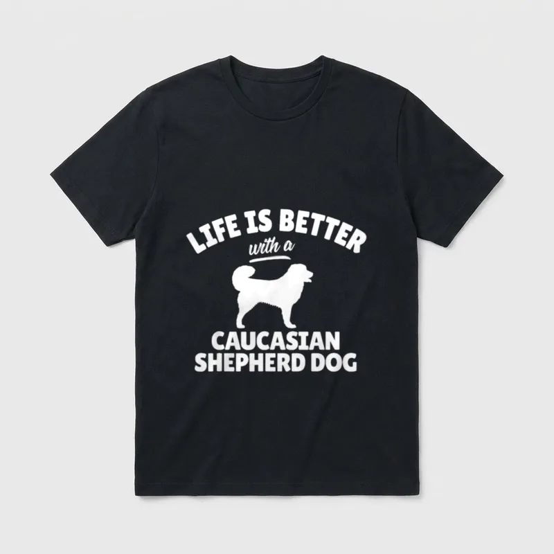 Caucasian Ovtcharka Schäferhundes Hund T-Shirt – Klassisches T-Shirt in Schwarz