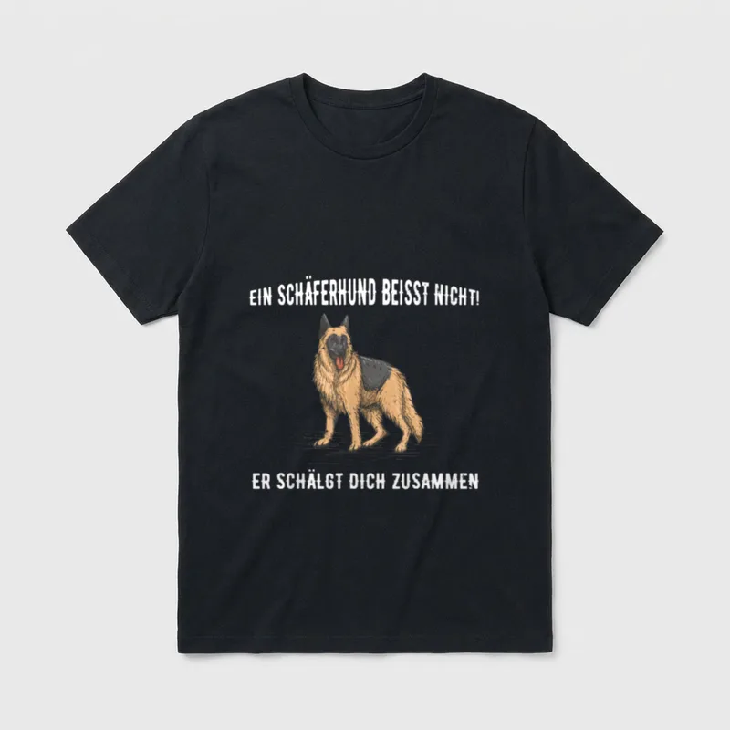 Deutscher Schäferhund Hund Hundeliebhaber Welpe T-Shirt – Klassisches T-Shirt in Schwarz