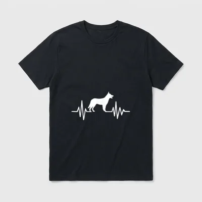 Schäferhund Frequenz T-Shirt – Klassisches T-Shirt in Schwarz