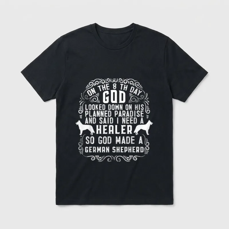 Deutscher Schäferhund Hunde T-Shirt 0124 – Klassisches T-Shirt in Schwarz